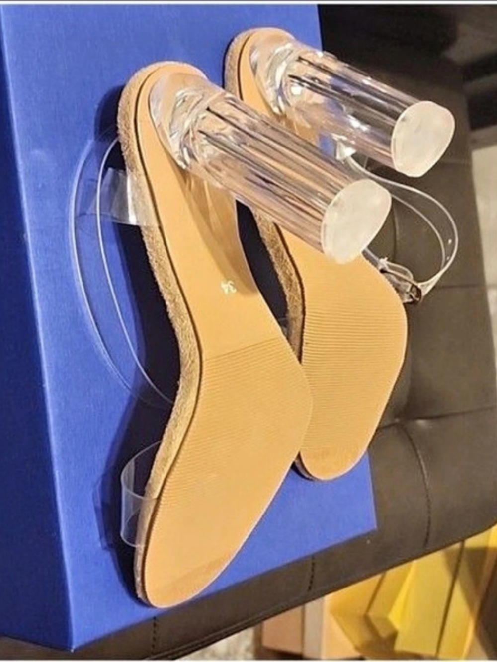 Aou Clear Platform Heels in Yellow - Picture 6 of 6